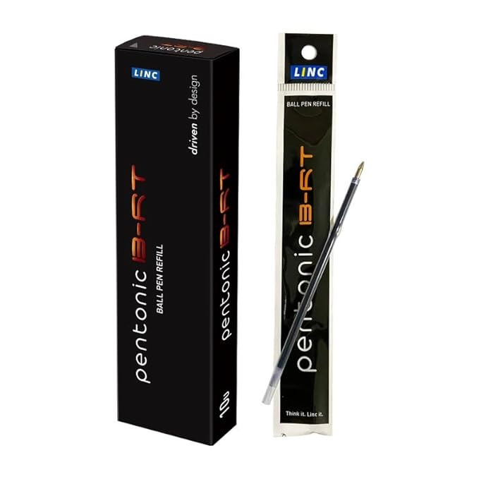 Linc Pentonic B-RT Reffil Black Pack of 10