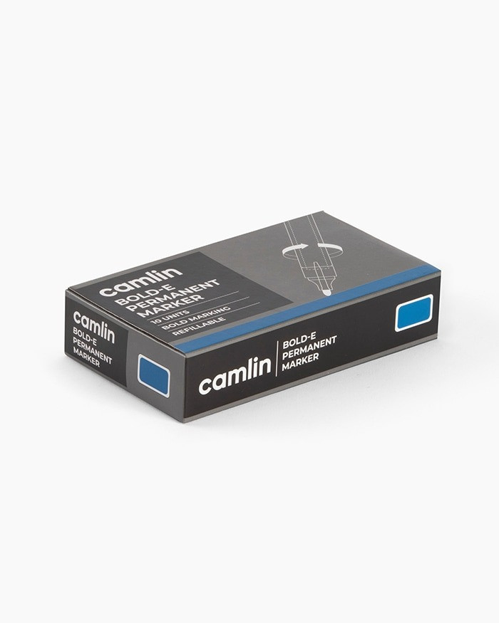 Camlin Permanent  Marker Pen Blue Pack of 10