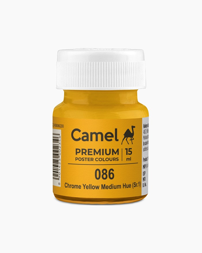 Camlin Poster Colour 086 Chrome Yellow Medium Hue 15ml