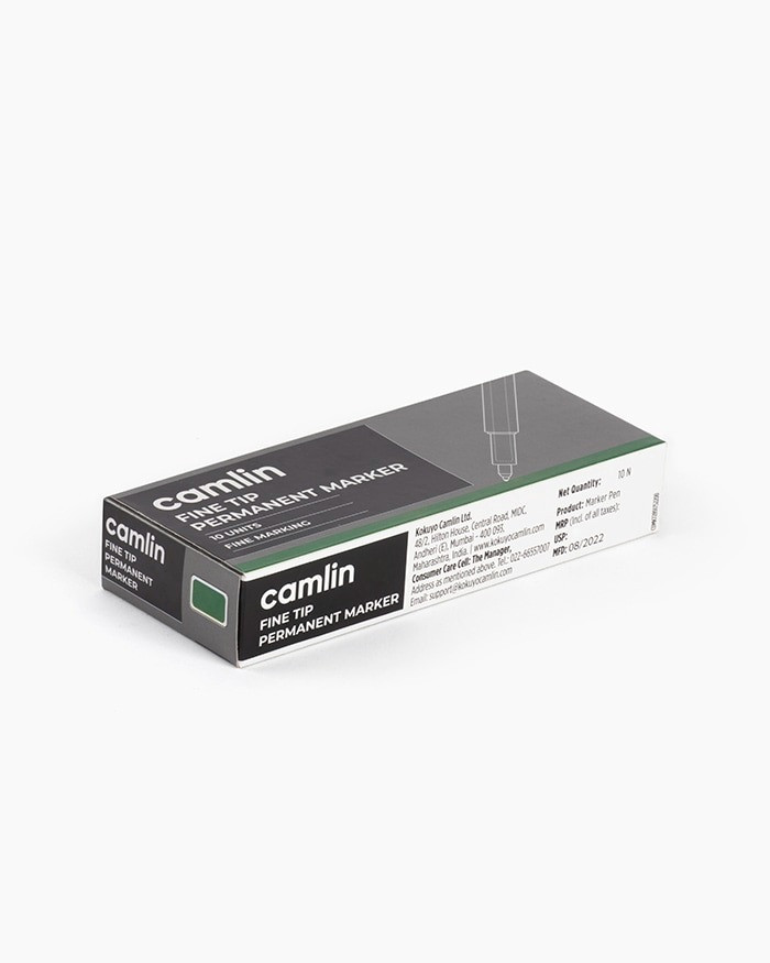 Camlin CD-DVD Permanent Marker Pen Green Pack of 10