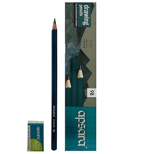 Apsara Drawing Pencil 9B Pack of 10