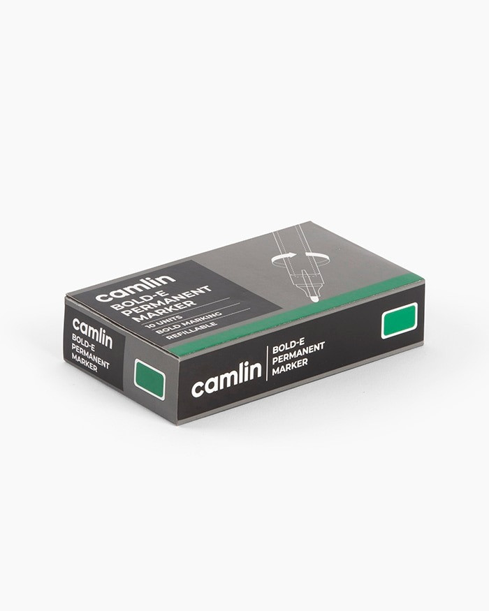 Camlin Permanent  Marker Pen Green Pack of 10