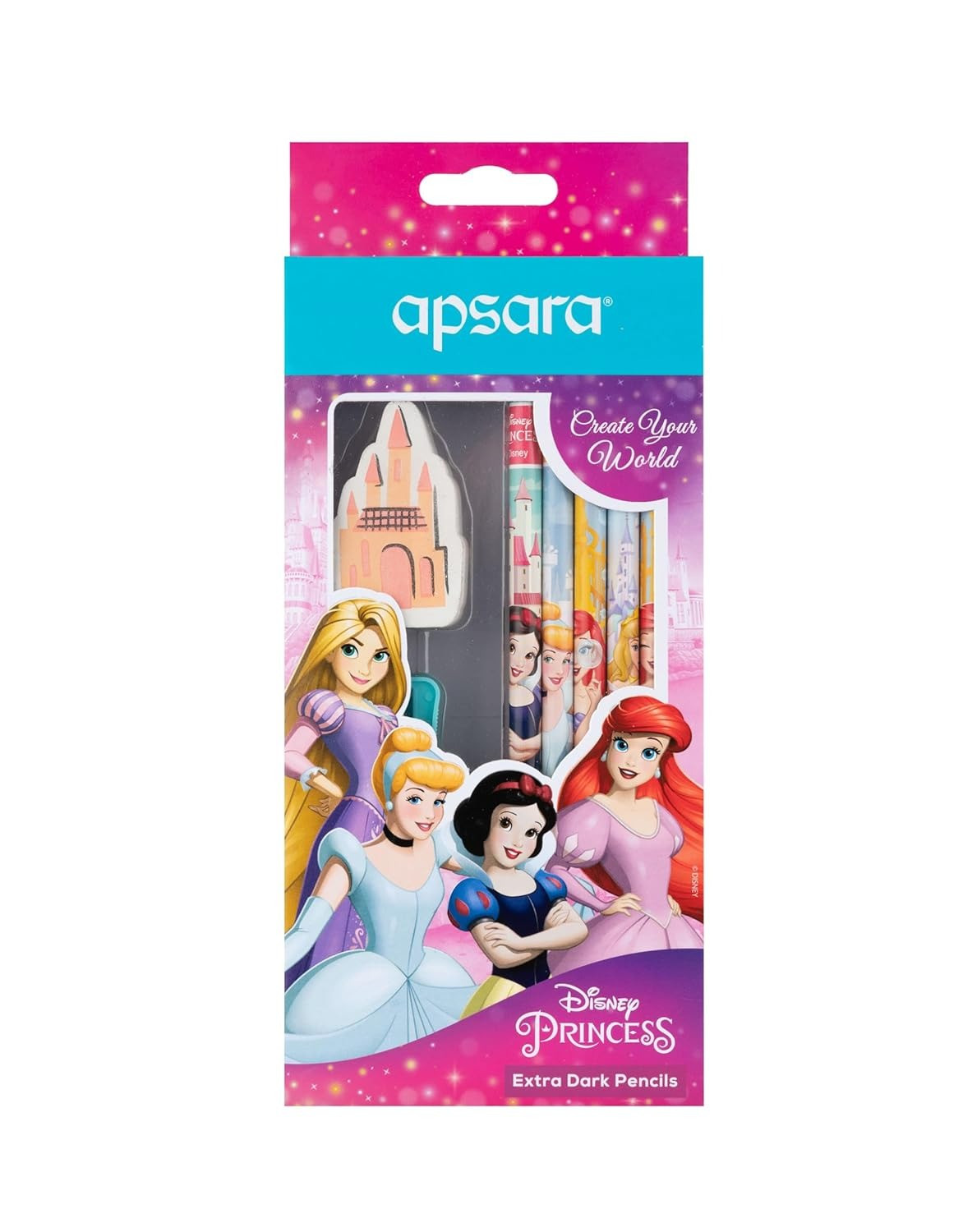 Apsara Disney Princess Extra Dark Pencil Pack of 10