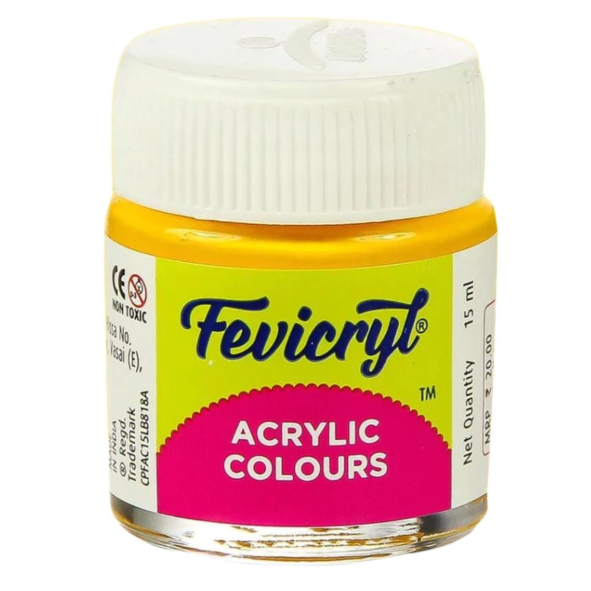 Fevicryl Acrylic Colour 11 Lemon Yellow 15ml Mrp 25