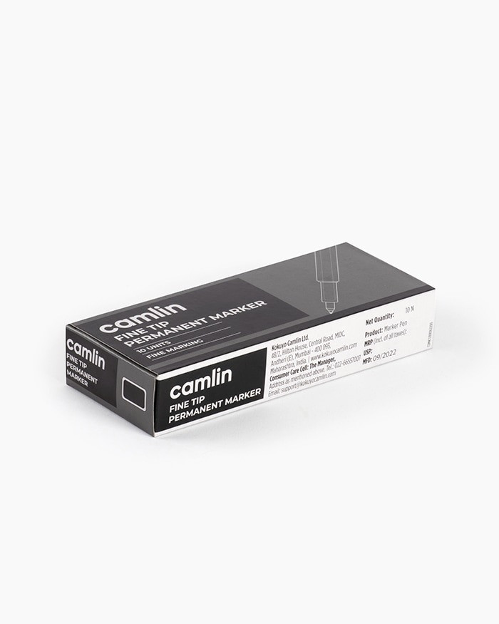Camlin CD-DVD Permanent Marker Pen Black Pack of 10