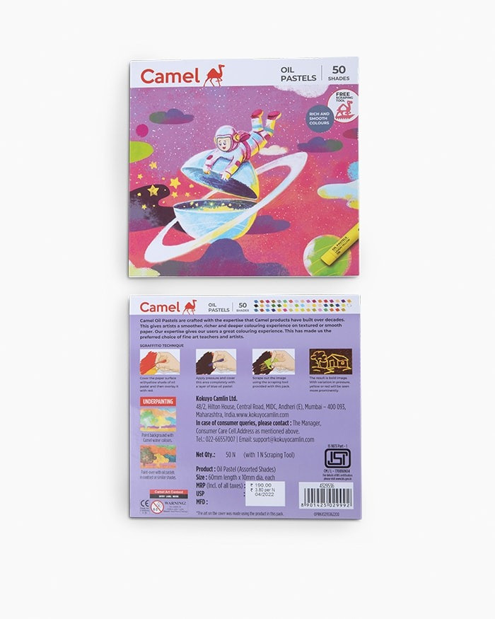 Camlin oil pastels 50 shades Mrp 190