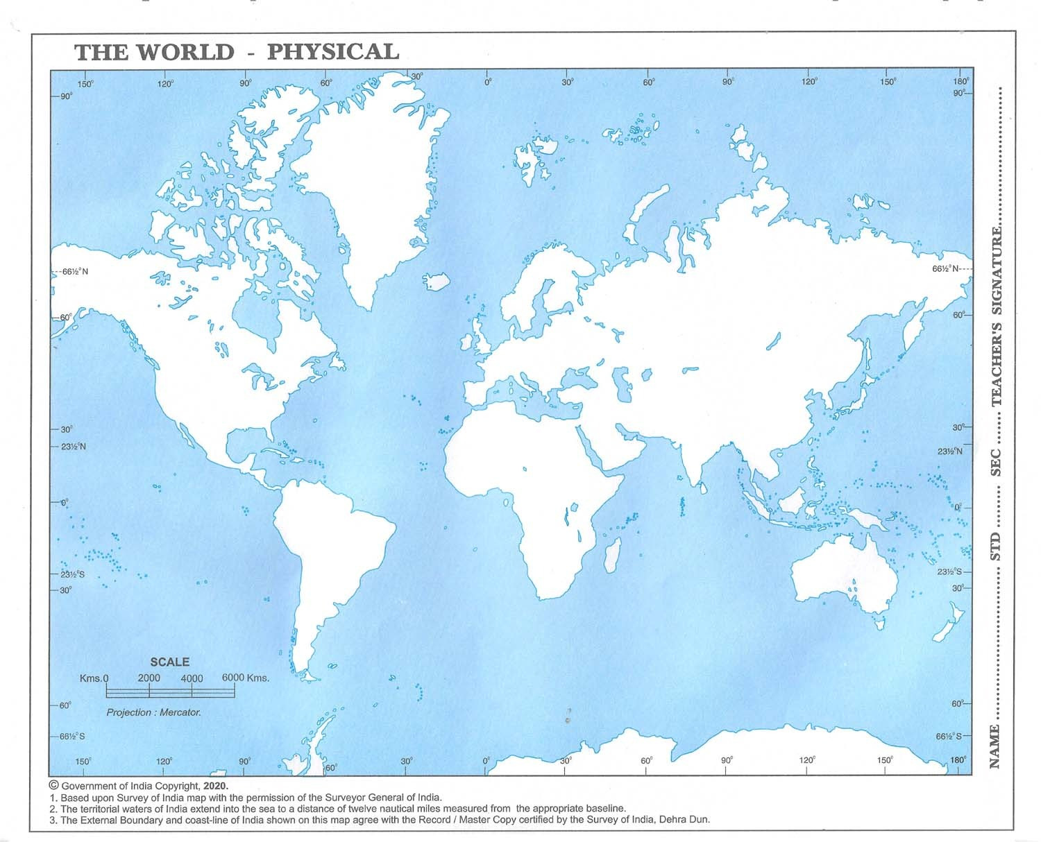 Youva Map World Physical